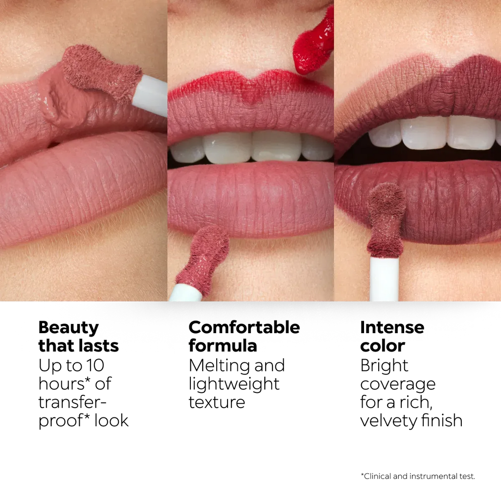 Rouge À Lèvres Liquide Voile Mat Longue Durée - ref : 16 Amarante profonde