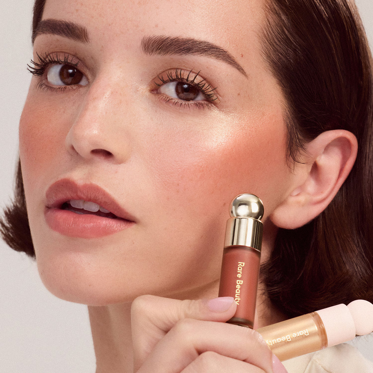 RARE BEAUTY Warm Radiance Mini Blush & Luminizer Duo
