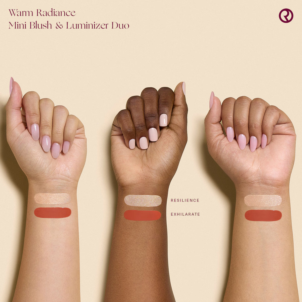 RARE BEAUTY Warm Radiance Mini Blush & Luminizer Duo