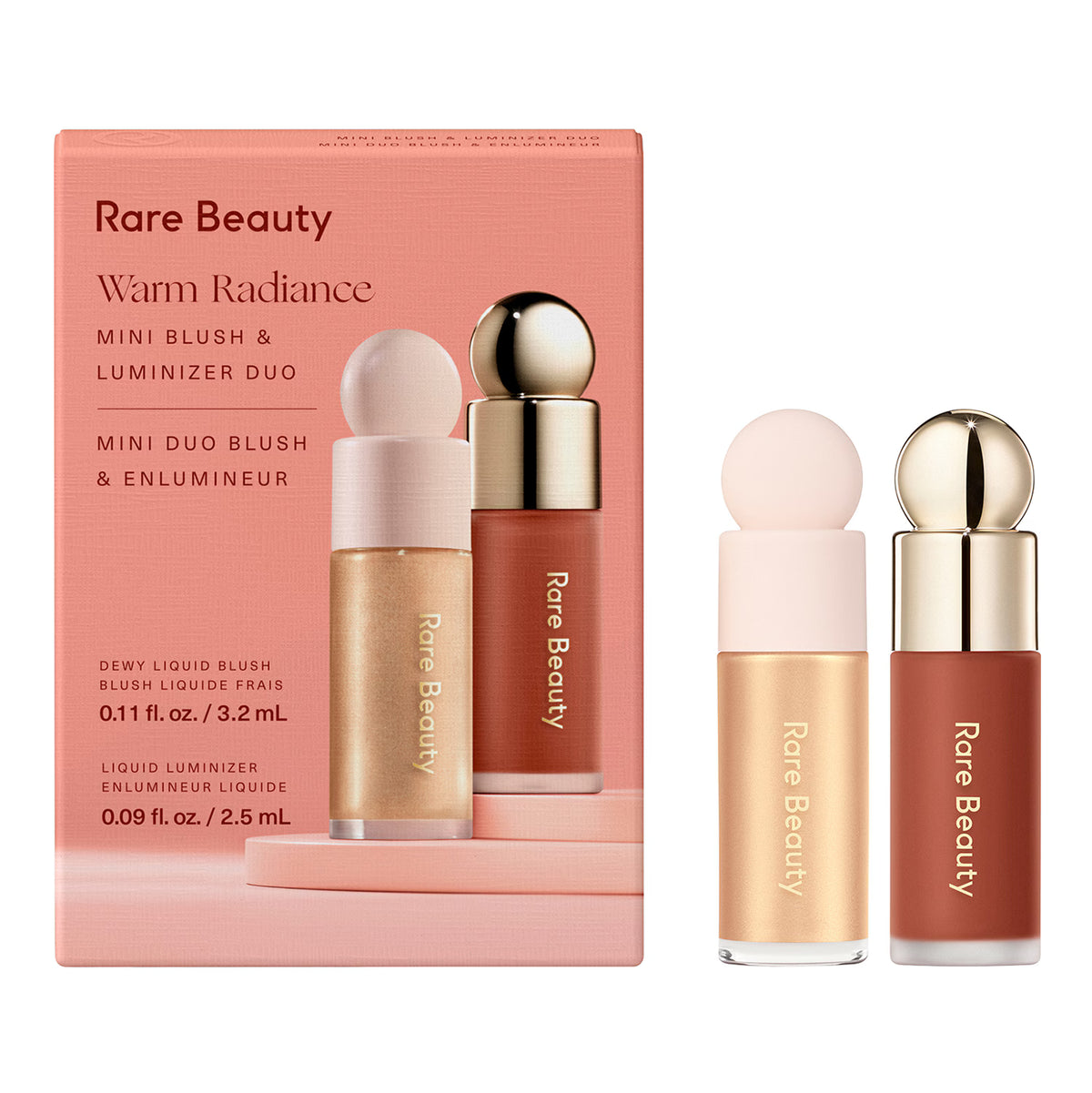 RARE BEAUTY Warm Radiance Mini Blush & Luminizer Duo