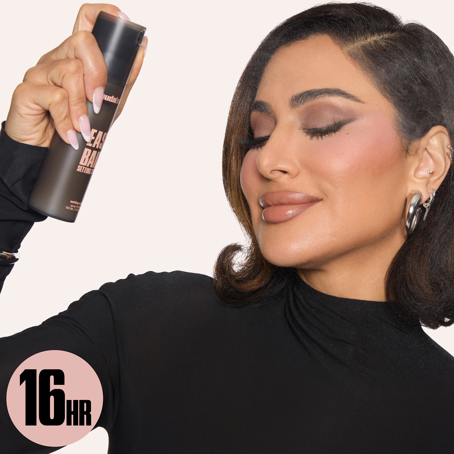 HUDA BEAUTY Easy Bake Setting Spray – Spray fixateur maquillage tenue 16 h / 100ml