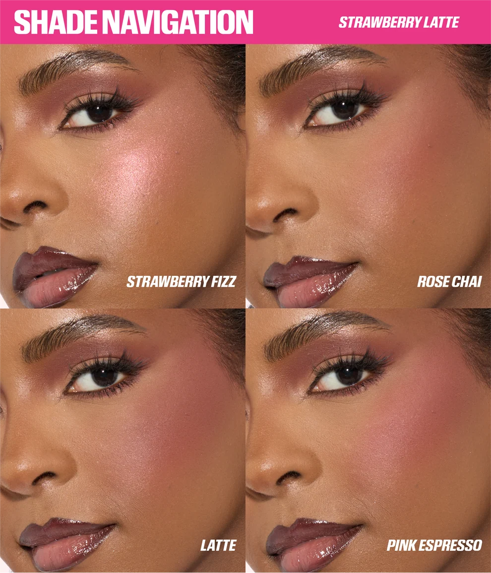 Huda Beauty BLUSH FILTER BLURRING BLUSHLIGHTERS PALETTE ref:Strawberry Latte