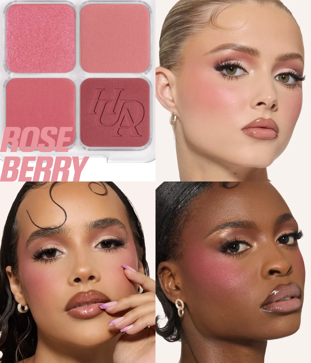 Huda Beauty BLUSH FILTER BLURRING BLUSHLIGHTERS PALETTE ref:Rose Berry