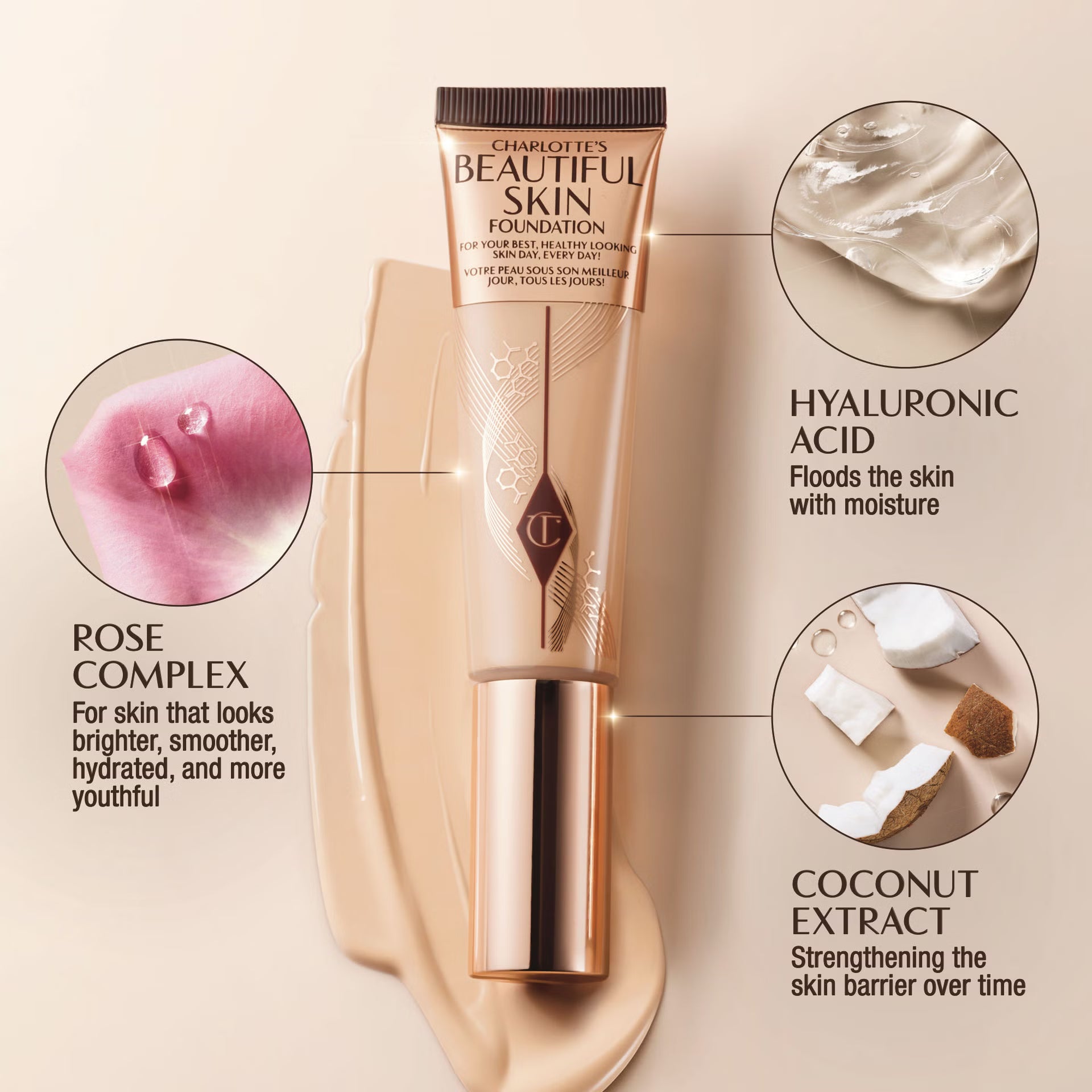 CHARLOTTE'S BEAUTIFUL SKIN FOUNDATION - ref : 3 COOL FROID