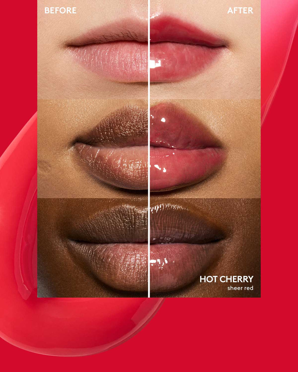 GLOSS BOMB HEAT UNIVERSAL LIP LUMINIZER + PLUMPER - ref : 01 HOT CHERRY