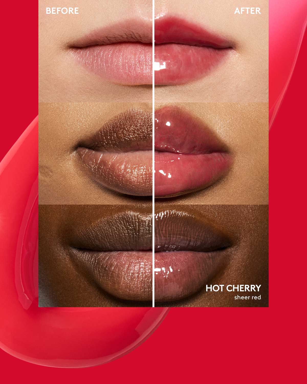 GLOSS BOMB HEAT UNIVERSAL LIP LUMINIZER + PLUMPER - ref : 01 HOT CHERRY