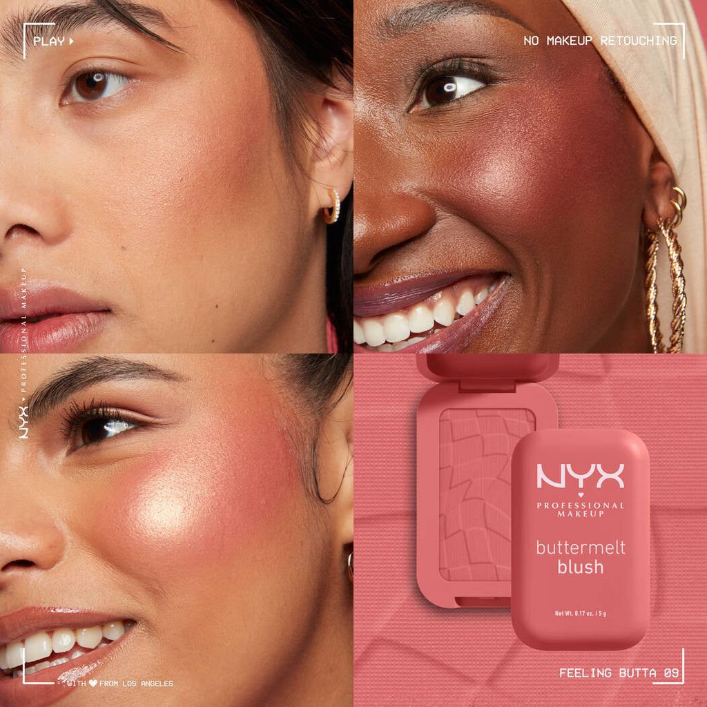 NYX Buttermelt Blush teinte 09 Feeling Butta – swatch