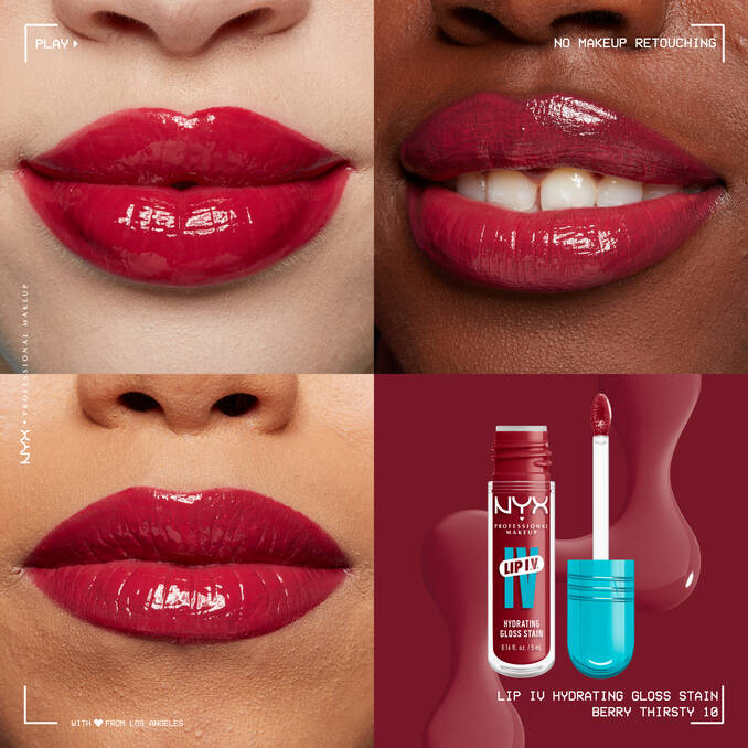 NYX Professional Makeup Lip IV teinte 10 Berry Thirsty – swatch
