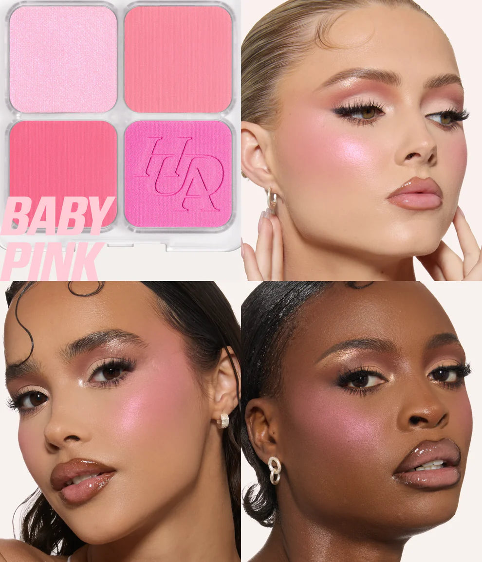 Huda Beauty BLUSH FILTER BLURRING BLUSHLIGHTERS PALETTE ref:Baby Pink