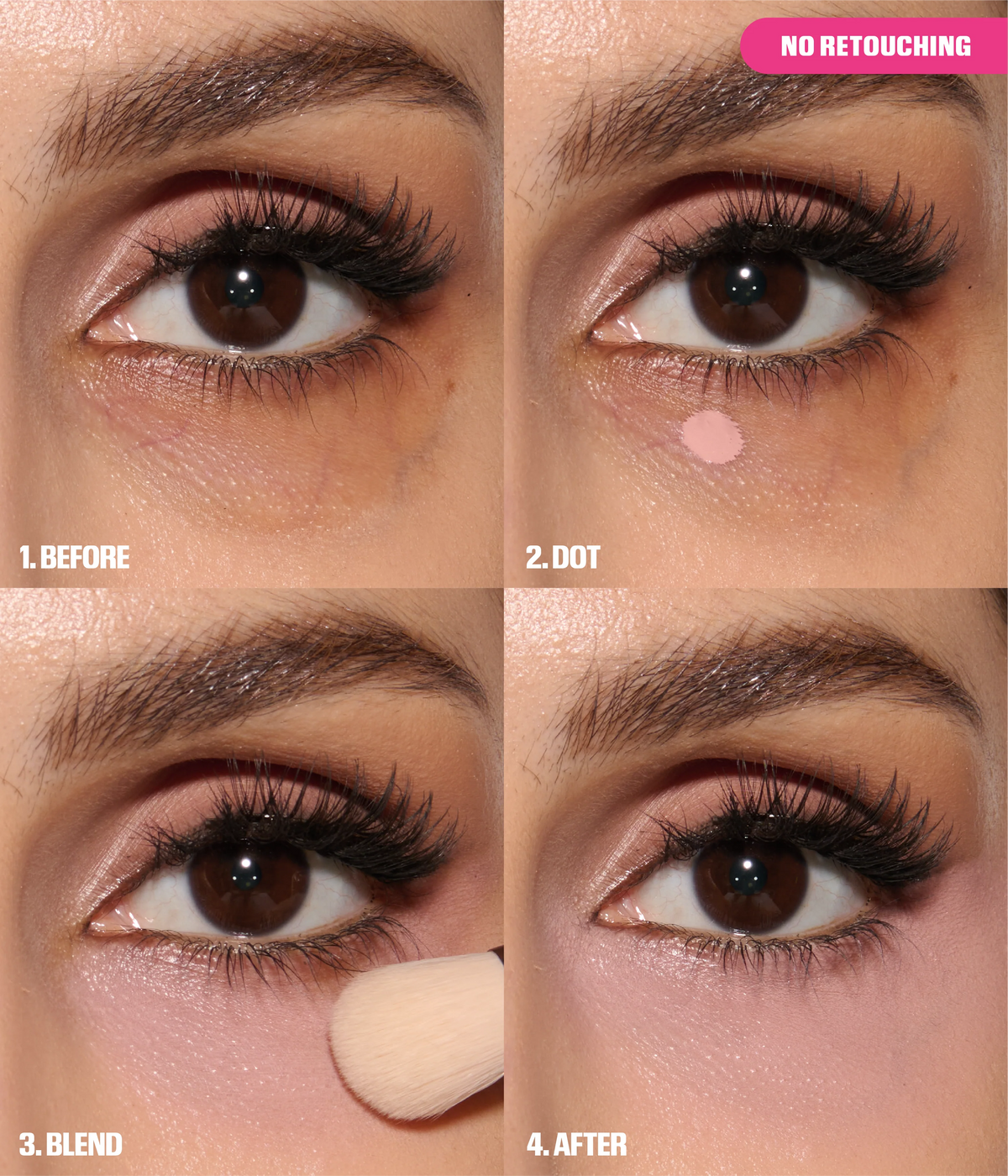 Application du correcteur Huda Beauty FauxFilter