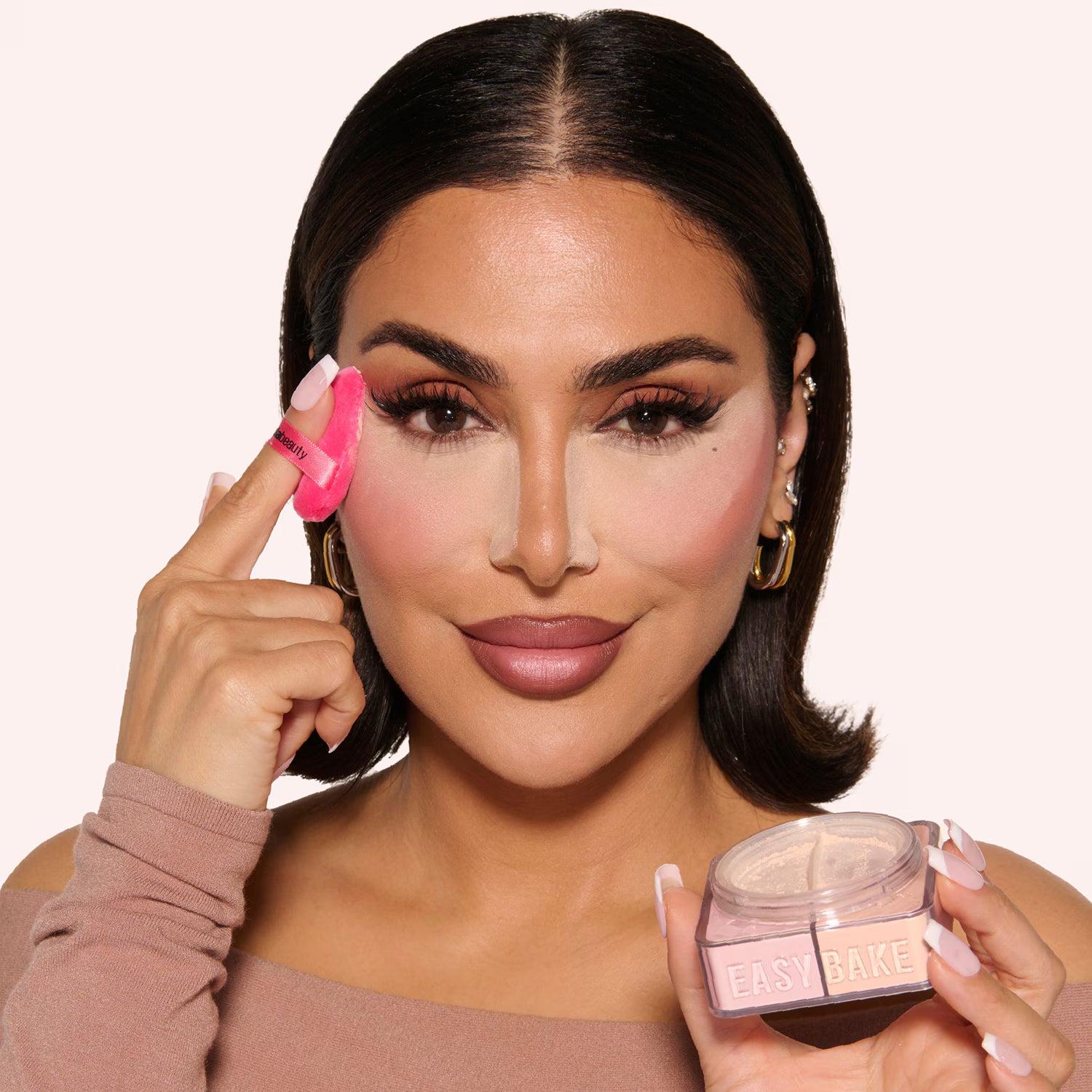 HUDA BEAUTY Easy Bake Loose Powder Duo - Poudre Libre Fixante Ref: Cherry Peach