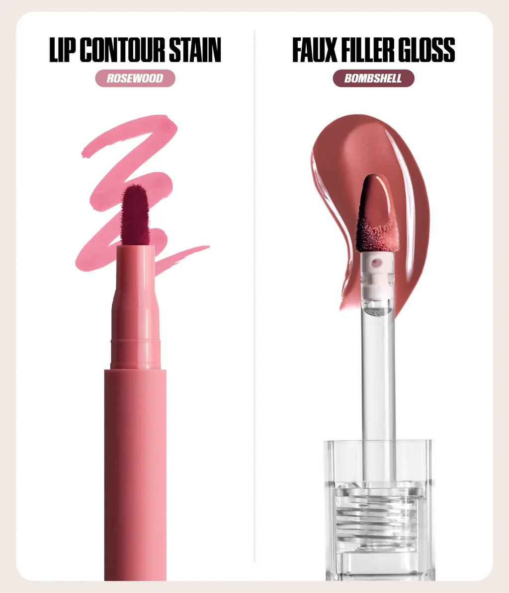 Duo de lèvres rose nude HUDABEAUTY