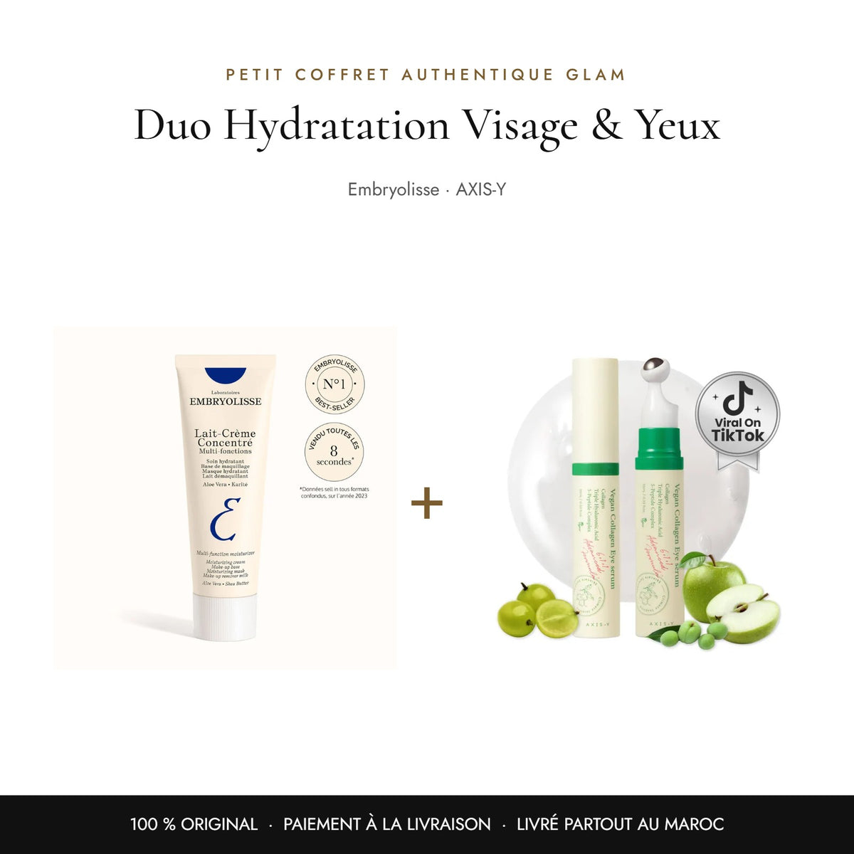 Duo Hydratation : Embryolisse Lait-Crème Concentré + sérum yeux AXIS-Y