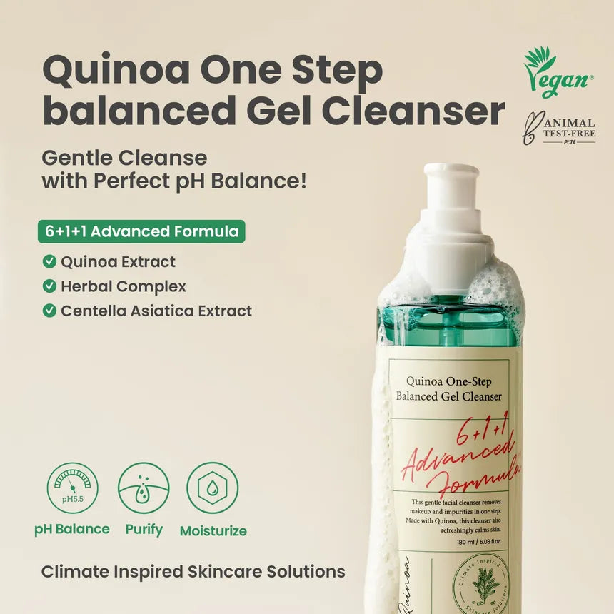 AXIS-Y - Quinoa One Step Balanced Gel Cleanser - Gel Nettoyant et Démaquillant