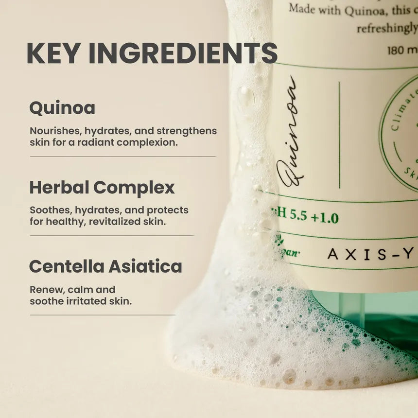 AXIS-Y - Quinoa One Step Balanced Gel Cleanser - Gel Nettoyant et Démaquillant