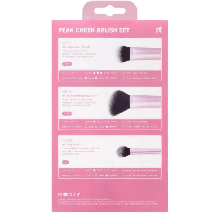 Real Techniques Peak Cheek Set de 3 Pinceaux Teint