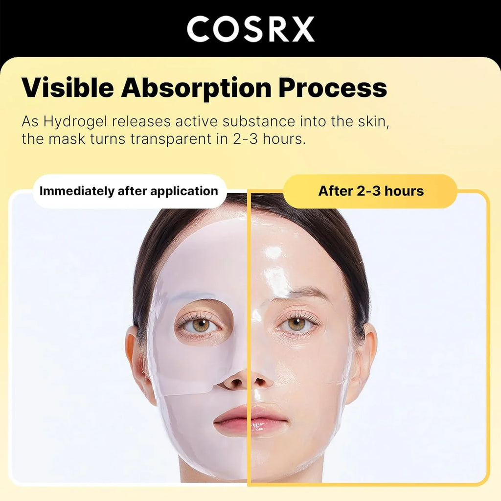 COSRX - Advanced Snail Mucin Glass Glow Hydrogel Mask Pack de 3 – Masque éclat et réparateur