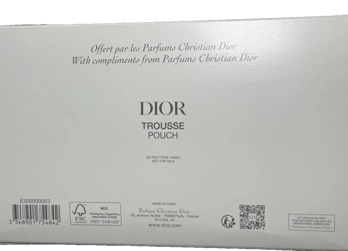 DIOR trousse cannage blanche