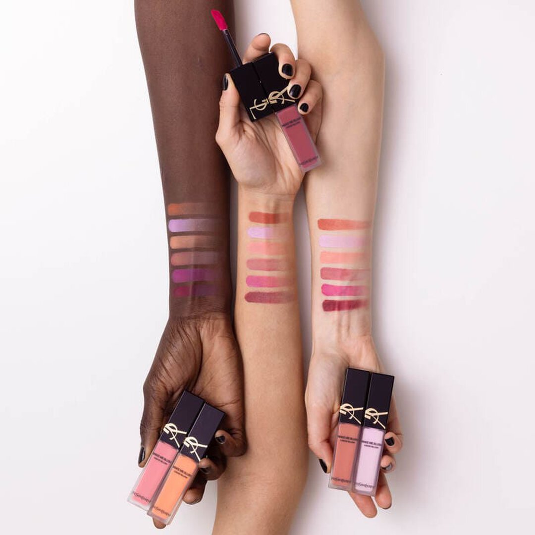 YSL Make Me Blush liquide nuancier sur 3 carnations